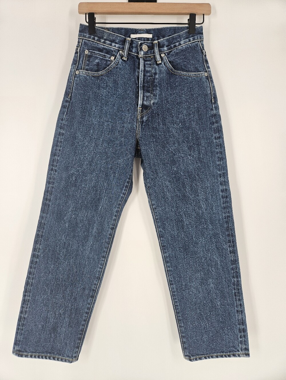 Hatski Dark Wash Japanese Selvedge Denim Cotton Straight Leg Jeans